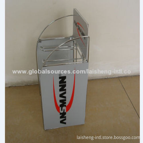 Metal battery counter top display rack